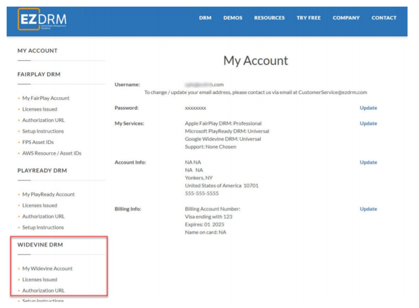 screenshot of EZ DRM